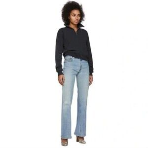 Re/Done  Levi 70s Half Zip Sweat Shirt Small